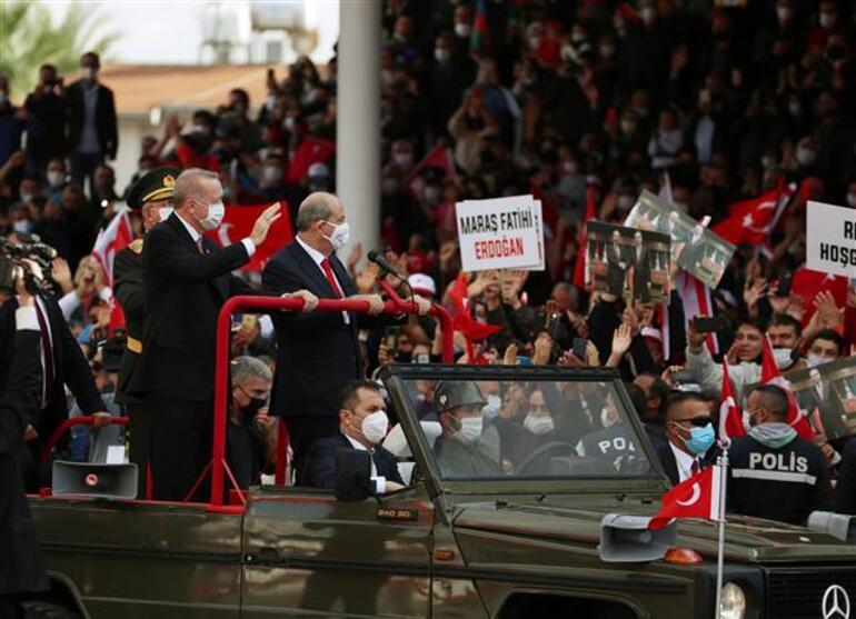 Son dakika haberi... KKTCde tarihi ziyaret... Cumhurbaşkanı Erdoğan 46 yıl sonra açılan Maraşta