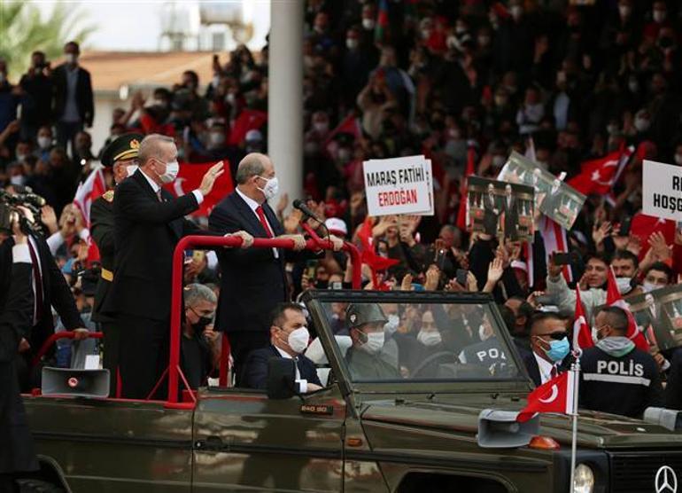 Breaking news ... Historical visit to the TRNC ... President Erdoğan in Maraş, which opened 46 years later