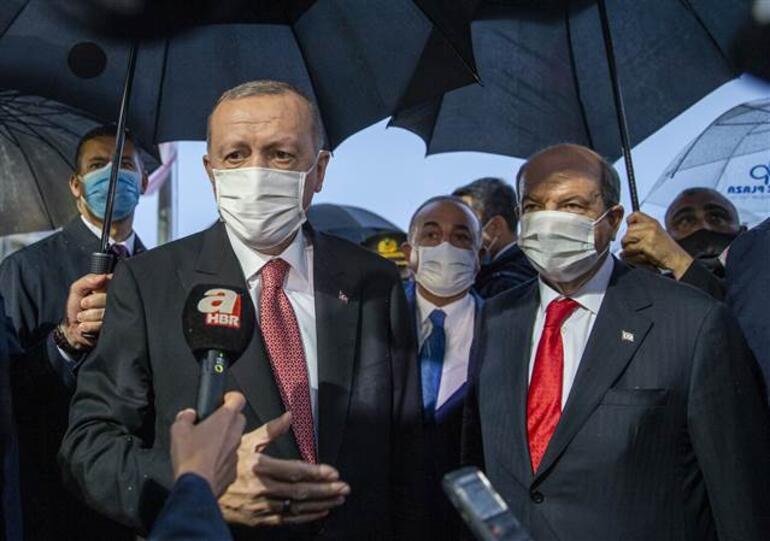 Breaking news ... Historical visit to the TRNC ... President Erdoğan in Maraş opened after 46 years