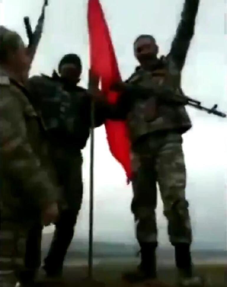Breaking news: Azerbaijani army shared the Turkish flag in Karabakh