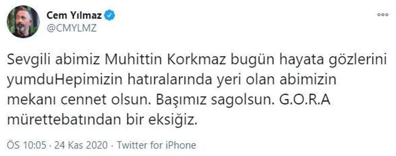 G.O.R.A. filmindeki bir cisim yaklaşıyor efendim repliği ile hafızalara kazınmıştı... Ünlü oyuncu Muhittin Korkmaz hayatını kaybetti