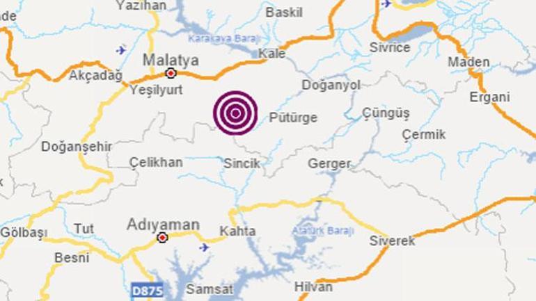 Son dakika.. Malatyada 4.7 büyüklüğünde deprem.. Çevre illerden de hissedildi