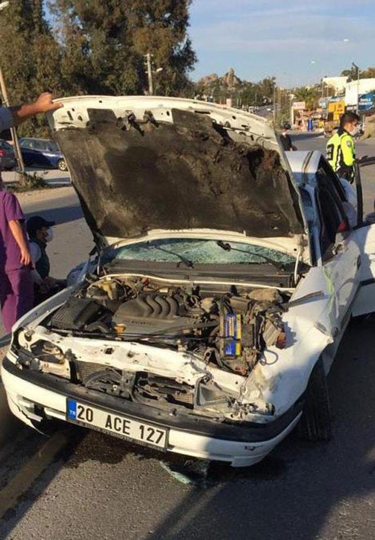 Son dakika... Bodrumda facia Taklalar atarak karşı şeride geçti