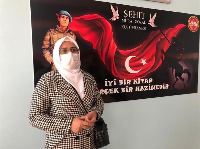 Şehidin anısına kütüphane