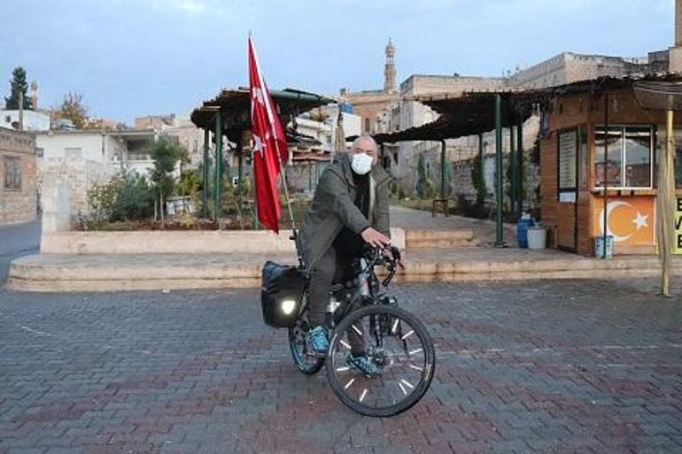 Türkiye'yi tanıtmak için Almanya'dan bisikletle yola çıkan gurbetçi Mardin'de