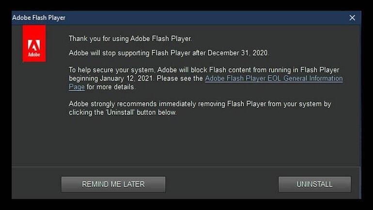Adobe Flash ömrünü tamamladı