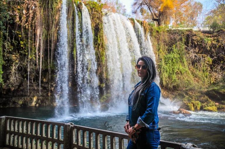 Düden Şelalesi, son yağmurlarla çağladı