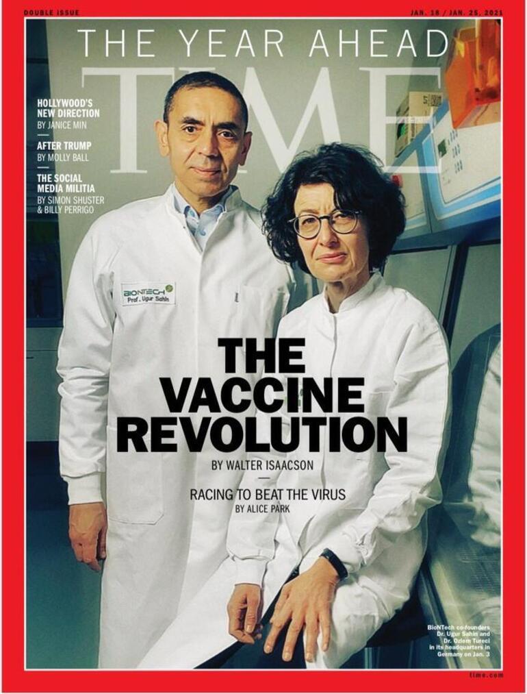 Prof. Dr. Uğur Şahin ve Özlem Türeci dünyaca ünlü TIME dergisinin kapağında!