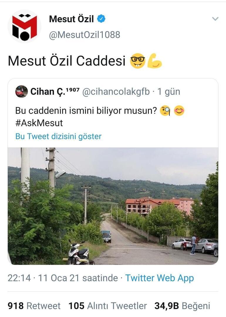 Fenerbahçe ile anılan Mesut Özil'den memleketi Zonguldak paylaşımları