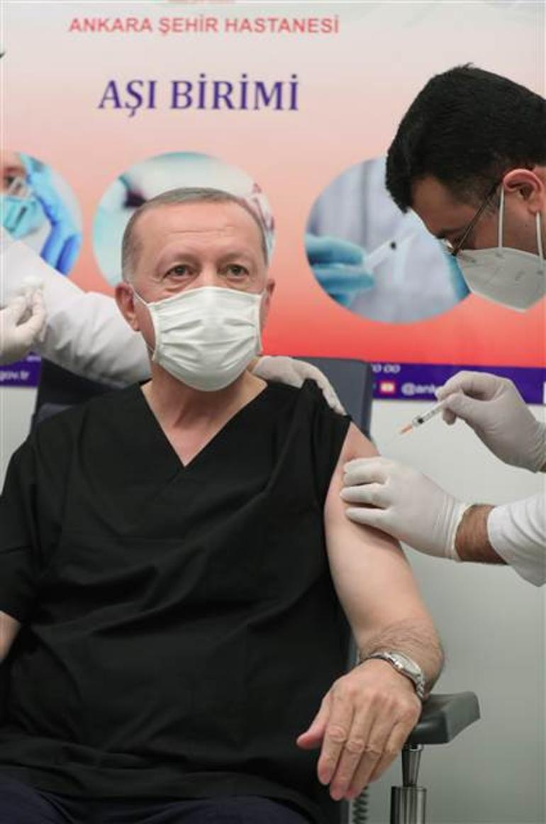 Son dakika haberi: Cumhurbaşkanı Erdoğan corona virüsü aşısı yaptırdı, Telegramdan paylaştı İşte ilk fotoğraf...