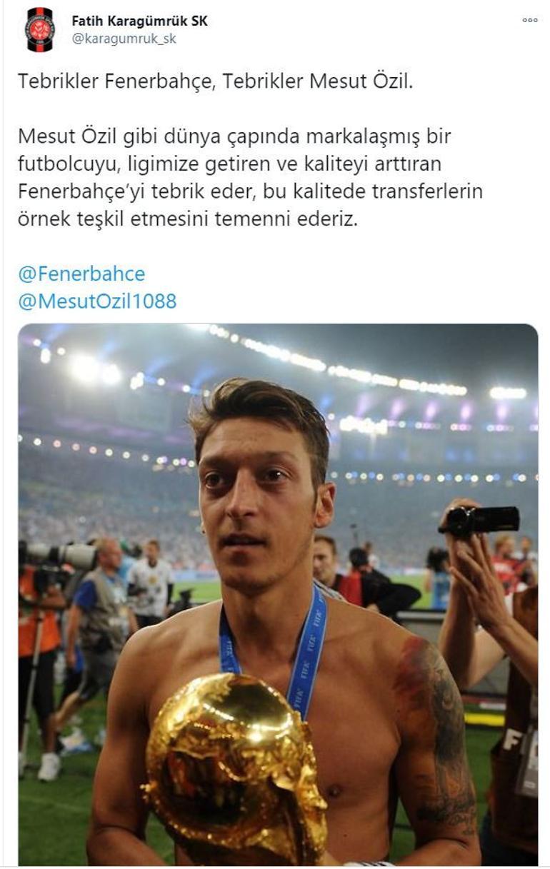 Fatih Karagümrük'ten Fenerbahçe ve Mesut Özil açıklaması!