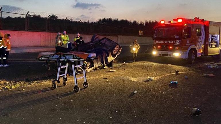 Tuzlada feci kaza Beton bariyere çarparak takla attı: 1 ölü