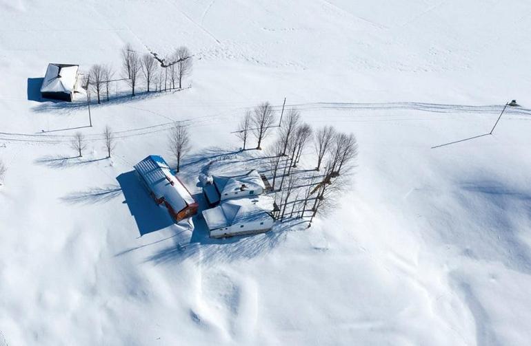 Karadeniz yaylalarında kış güzelliği