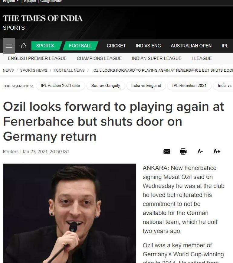 Avrupa basını, Mesut Özil ve Fenerbahçe'yi konuşuyor! Törendeki detay...