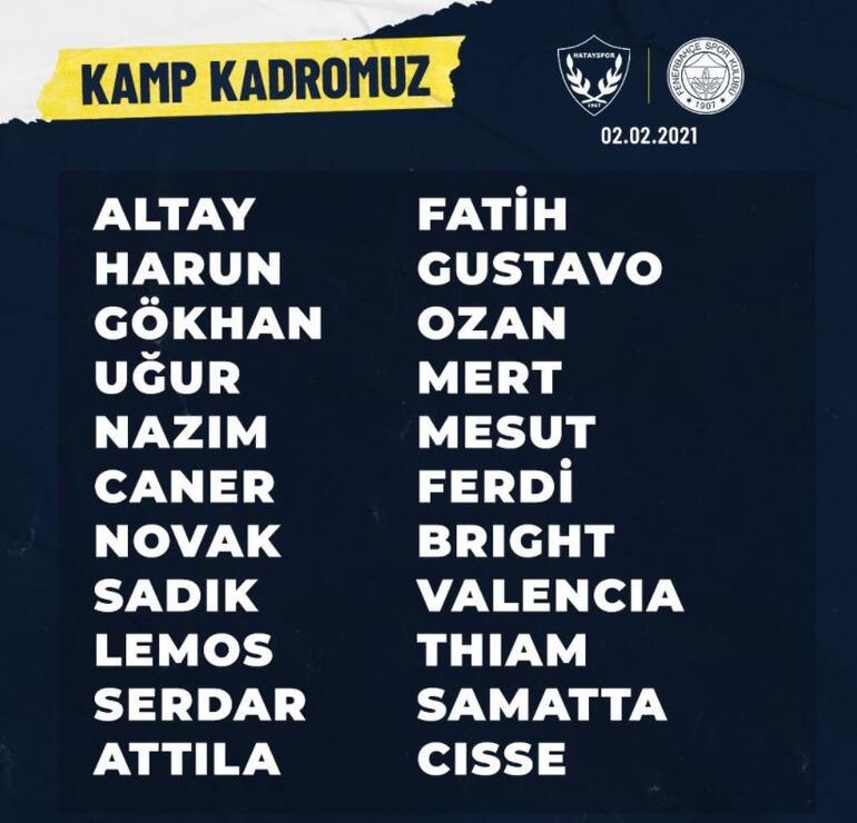Fenerbahçe'de Mesut Özil ilk kez maç kadrosunda! Hatayspor'a karşı...