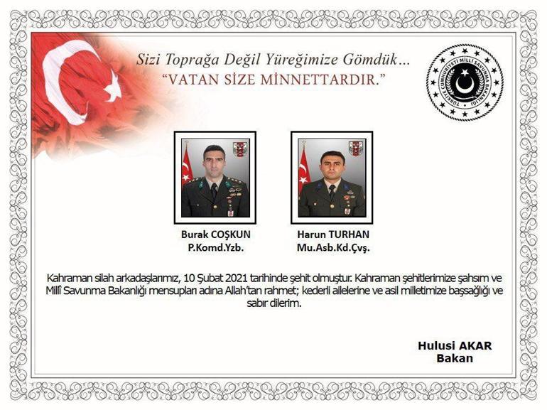 Son dakika haberi: MSB acı haberi duyurdu: 2 asker şehit, 4 asker yaralı