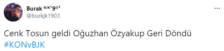 Cenk Tosun geri döndü, Oğuzhan Özyakup golünü attı! Konyaspor-Beşiktaş maçında sosyal medya yıkıldı