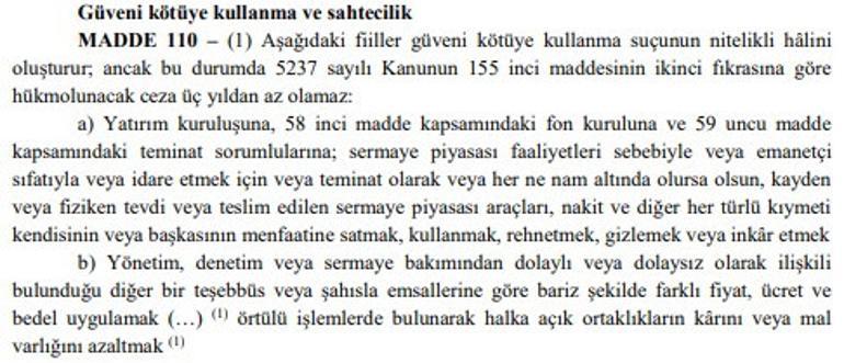 SPK'nın şartlarını yerine getirmiyorlar! Tek-Art İnşaat hissesinde patronlara ceza kesildi