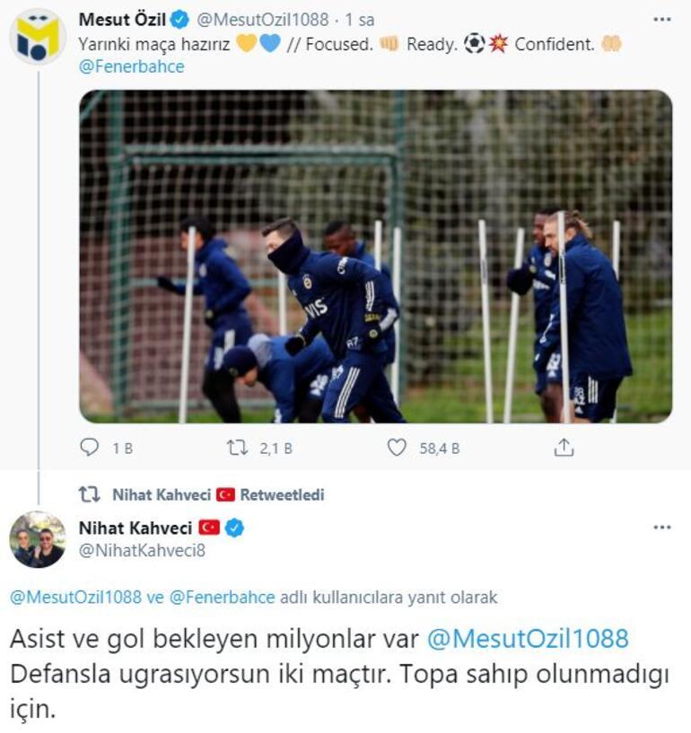 Nihat Kahveci, sosyal medyada Fenerbahçe'nin yıldızı Mesut Özil'e seslendi!