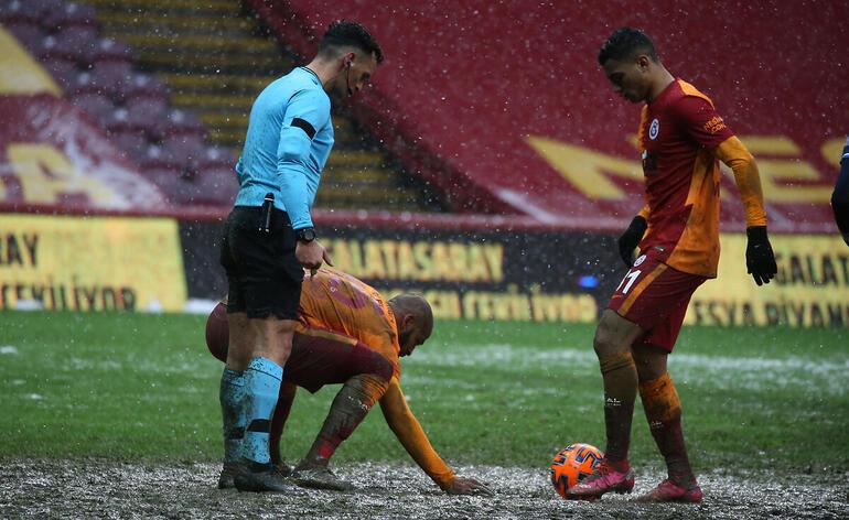 Galatasaray maçına damga vuran görüntü Marcao ve Onyekuru elleriyle temizledi