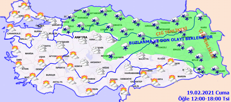 Weather warning coded in yellow to 33 cities: Heavy snowfall, downpour, avalanche ...