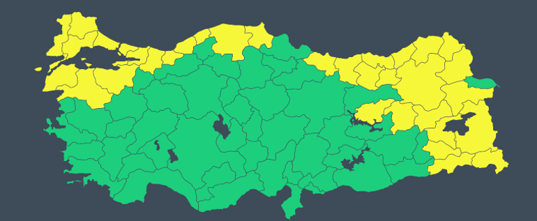 Weather warning coded in yellow to 33 cities: Heavy snowfall, downpour, avalanche ...