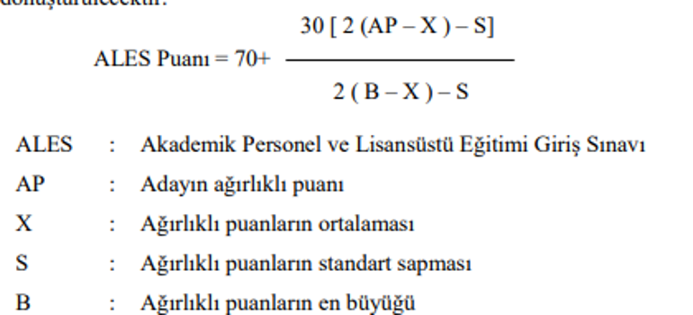 Ales Puan Hesaplama Nasil Yapilir Ales Puan Hesaplama Degerlendirme Tablosu Son Dakika Haber