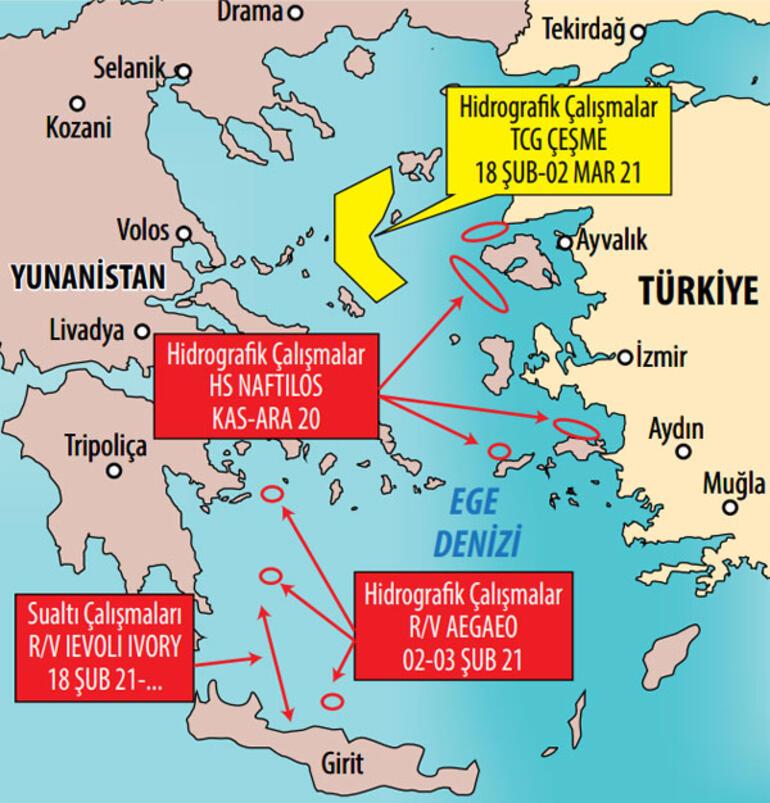 Son dakika... Yunan savaş uçaklarından Türk gemisine taciz