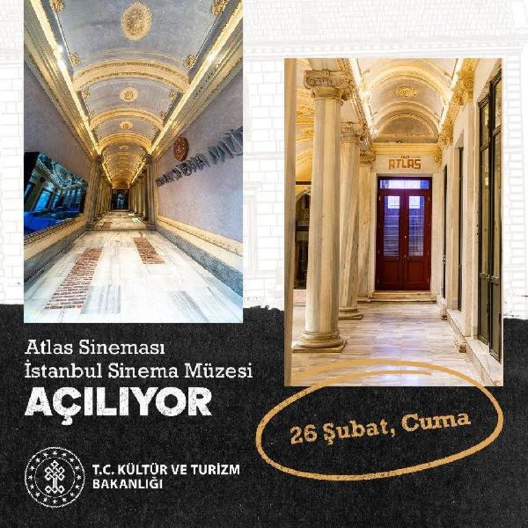 Atlas Sineması ve İstanbul Sinema Müzesi yarın açılıyor