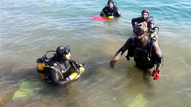 Bodrumda dalgıçların yaptığı deniz dibi temizliğinde yarım ton atık toplandı
