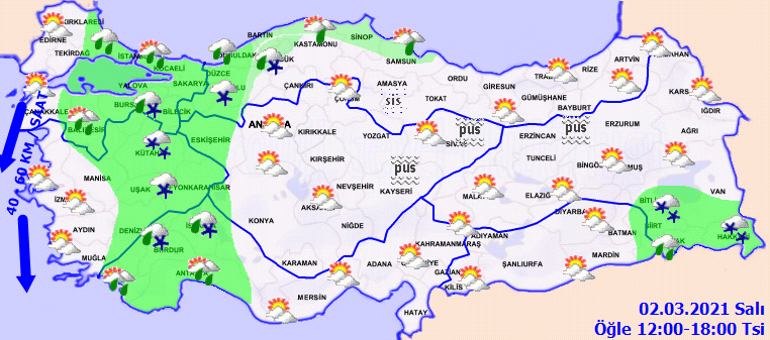 Meteorolojiden son dakika hava durumu uyarısı Sağanak yağmur ve kar yağışı...