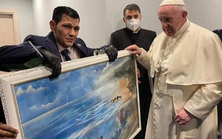 Papa Franciscus, Erbil'de Aylan bebeğin babasıyla görüştü