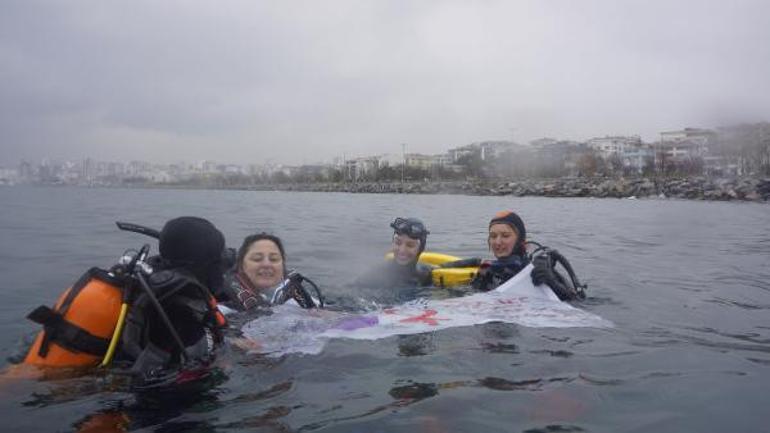 Sualtında kutlama anbean görüntülendi