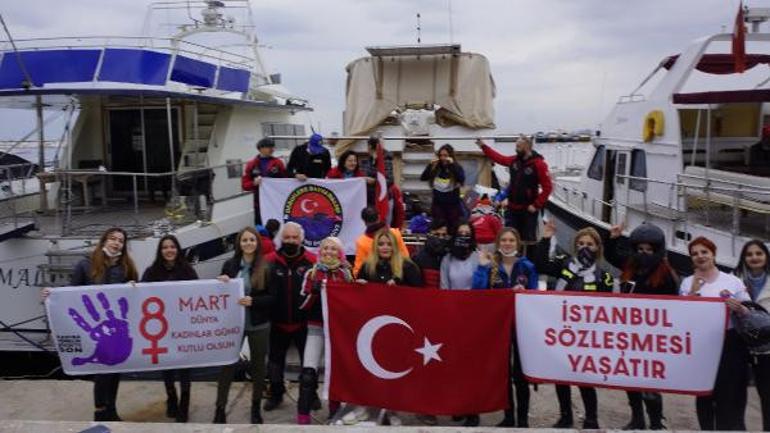 Sualtında kutlama anbean görüntülendi