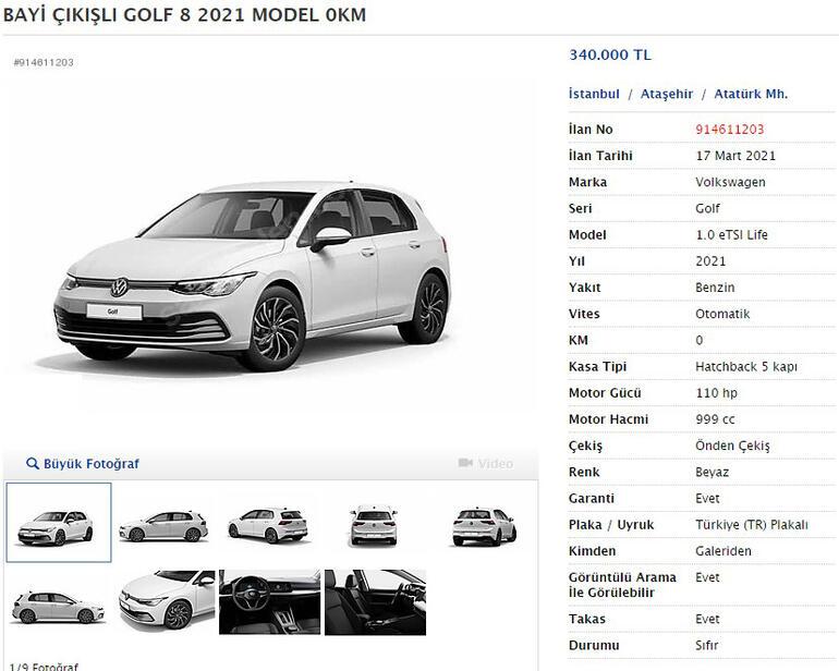 Fırsatçılar Golf stokladı! 49 bin 500 lira farkla satıyorlar