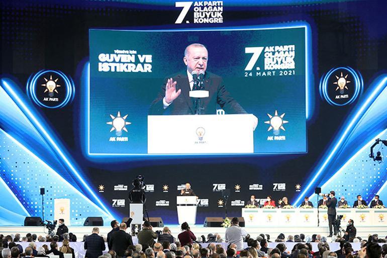 Son dakika... AK Partinin 7. Olağan Büyük Kongresi... İşte Cumhurbaşkanı Erdoğanın merakla beklenen konuşması