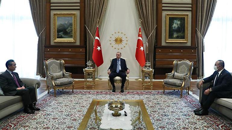 President Erdogan receives the Minister of Foreign Affairs of the People's Republic of China