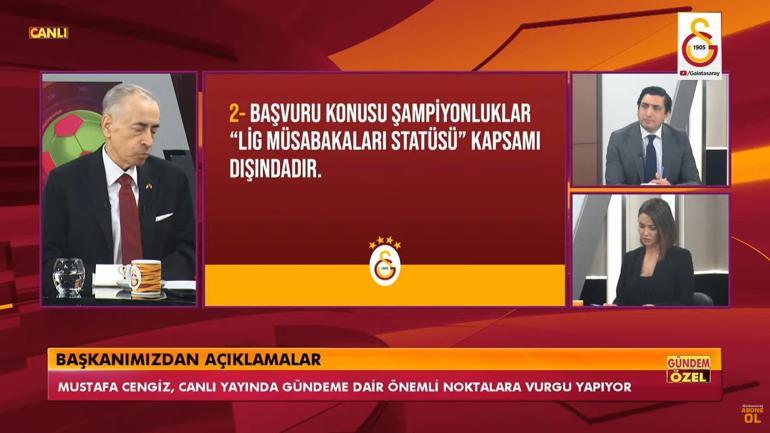 Son Dakika: Galatasaray Başkanı Mustafa Cengiz konuşuyor! TFF'ye Fenerbahçe başvurusu...