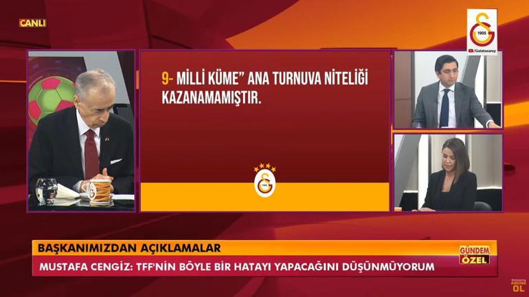 Son Dakika: Galatasaray Başkanı Mustafa Cengiz konuşuyor! TFF'ye Fenerbahçe başvurusu...