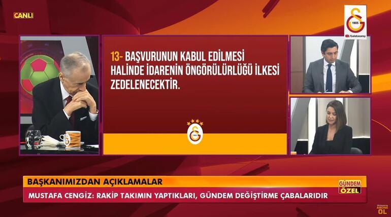 Son Dakika: Galatasaray Başkanı Mustafa Cengiz konuşuyor! TFF'ye Fenerbahçe başvurusu...