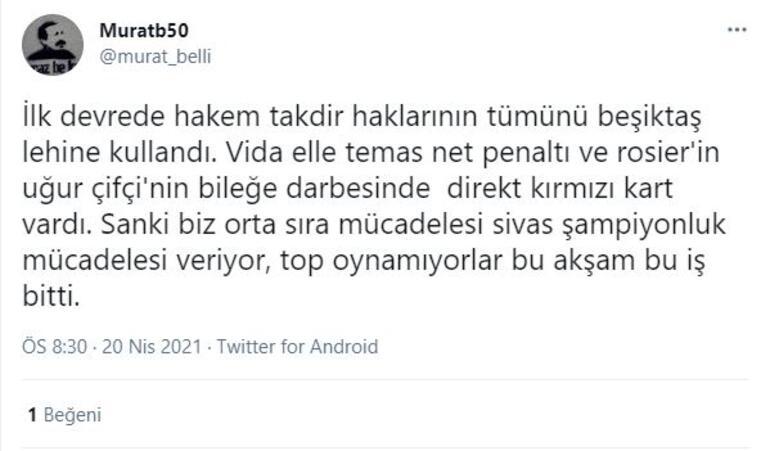 Beşiktaş - Sivasspor maçına damga vuran penaltı pozisyonları! Fırat Aydınus oyunu devam ettirdi