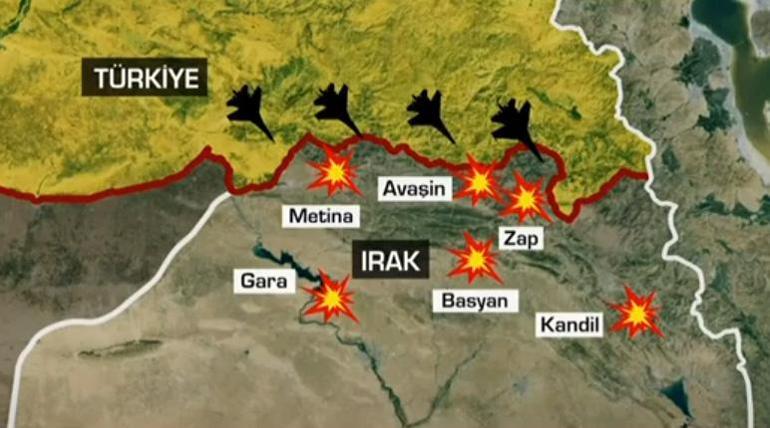 Son dakika... Kuzey Irakta geniş çaplı operasyon Harekatın adı: Pençe-Şimşek ve Pençe Yıldırım Operasyonu