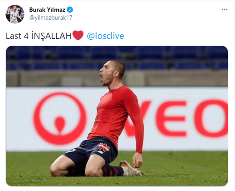 Burak Yılmazdan şampiyonluk paylaşımı Fransa bunu konuşuyor...