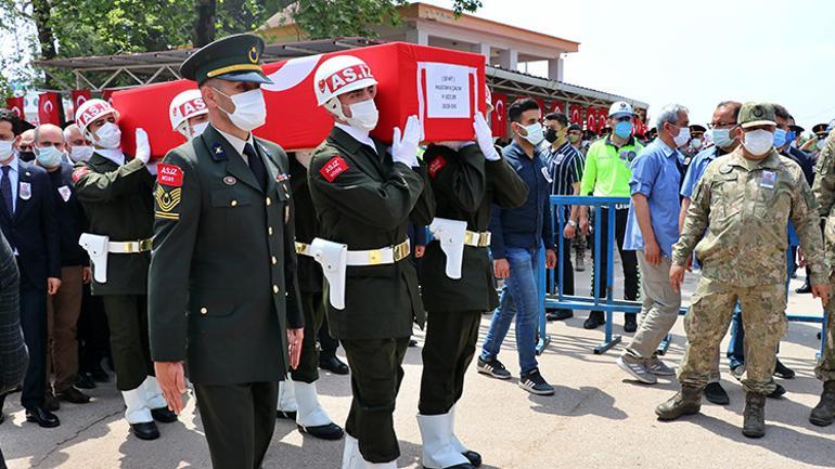 Pençe-Yıldırım Operasyonunda şehit olan Mustafa Çalım son yolculuğuna uğurlandı