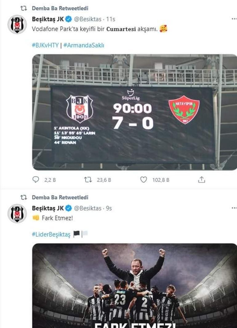 Başakşehir'den ayrılan Demba Ba'dan flaş Beşiktaş paylaşımı!