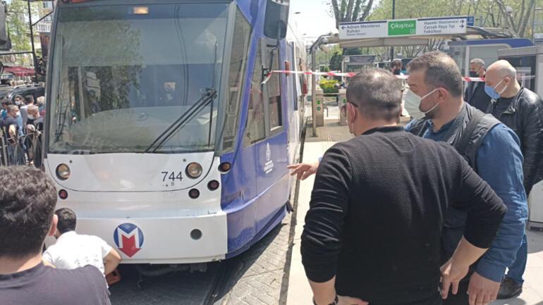 Son dakika: Fatihte tramvay durağında panik Herkes seferber oldu