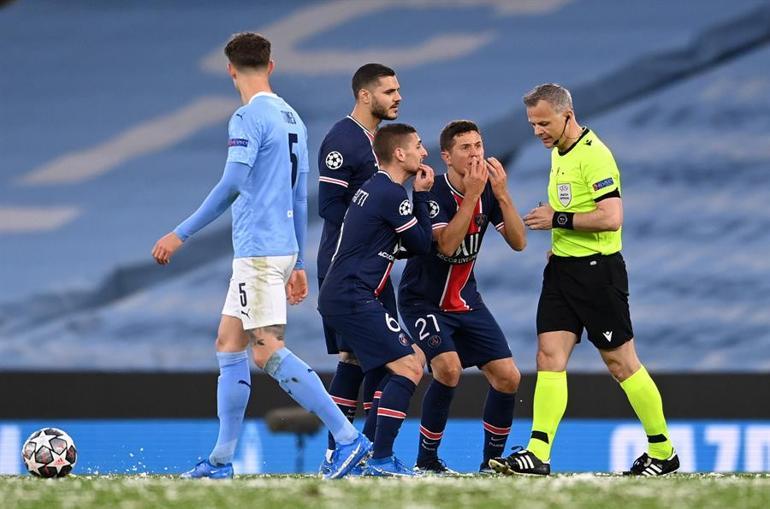 Manchester City - PSG maçının hakemi Björn Kuipers'e küfür suçlaması! Ander Herrera ve Marco Verratti itiraf etti...