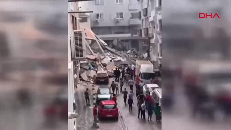 Son dakika... Zeytinburnunda daha önce boşaltılan 5 katlı bina çöktü Çok sayıda araç altında kaldı