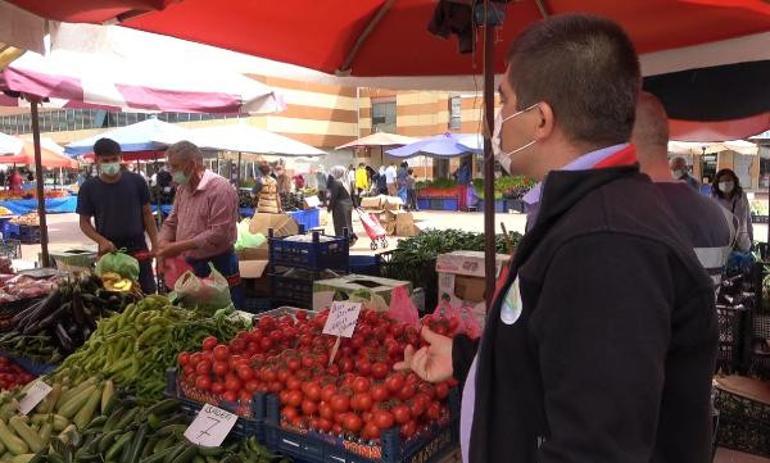 Diliyle parmaklarını ıslatıp poşet açan pazarcıya ceza