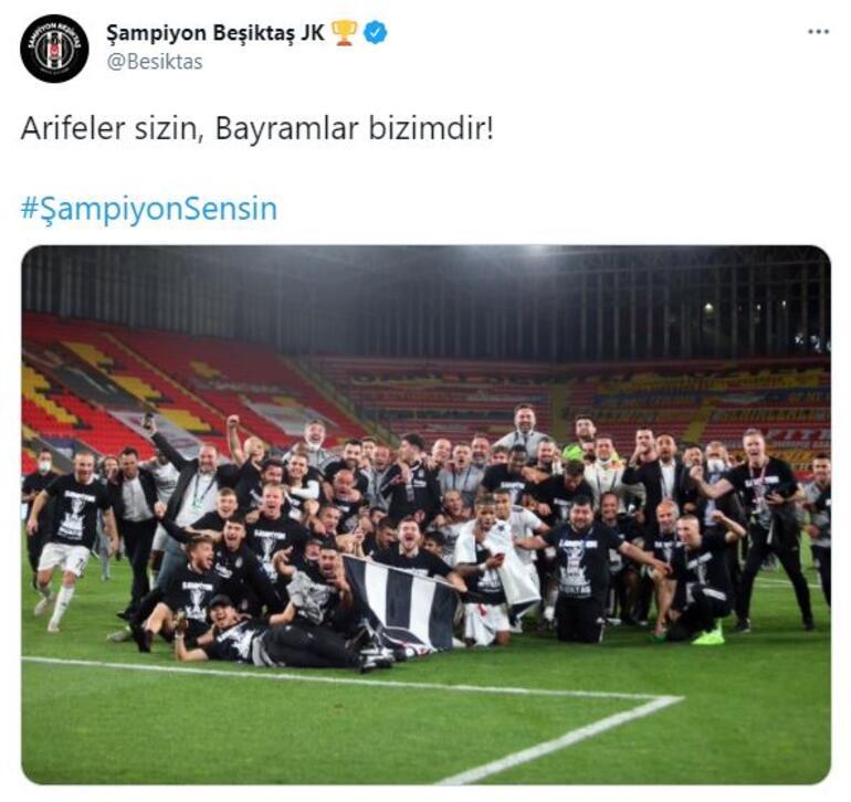 Son dakika: Süper Lig'de şampiyon olan Beşiktaş'tan Galatasaray ve Fenerbahçe'ye olay gönderme!